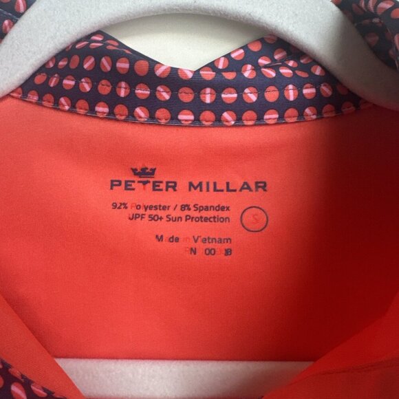 Peter Millar Women's Henley Top Size Small UV SPF 50 Protection Orange Coral - Picture 4 of 7
